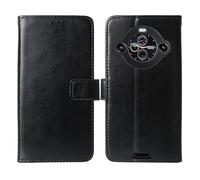 Tnviud Flip Premium Retro Cuir Housse Coque TPU Silicone Étui pour Blackview BV8200 6.5" Cas Magnétique Téléphone Couverture Protecteur Cover Case Support (Noir)