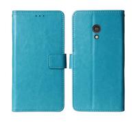 Tnviud Flip Premium Retro Cuir Housse Coque TPU Silicone Étui pour Nokia 3210 2024 2.4" Cas Magnétique Téléphone Couverture Portefeuille Cover Case Support (Bleu)
