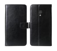 Tnviud Flip Premium Retro Cuir Housse Coque TPU Silicone Étui pour Nokia 3210 2024 / HMD 3210 / HMD Barça 3210 2.4" Cas Magnétique Téléphone Couverture Portefeuille Cover Case Support (Noir)