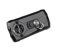 Tnviud Housse Case Cover Etui Coque Soft Silicone Bumper Couverture Protecteur Ring Holder Stand Phone Case pour Nokia Lumia 230 / Nokia 230 2024 2.8" Black