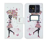 Tnviud Housse Case PU Cuir Cover Flip Etui Coque Protection Skin pour AGM G3 Pro 5G 6.72" (Umbrella Girl Design)