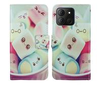 Tnviud Housse Case PU Cuir Cover Flip Etui Coque Protection Skin pour Aligator S6600 Duo 6.6" (Lovely Design)