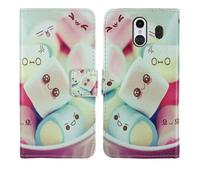 Tnviud Housse Case PU Cuir Cover Flip Etui Coque Protection Skin pour BRONDI Amico DI CAS Nero 2.4" (Lovely Design)