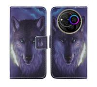 Tnviud Housse Case PU Cuir Cover Flip Etui Coque Protection Skin pour Condor GT 80 Pro 6.78" (Wolf Design)
