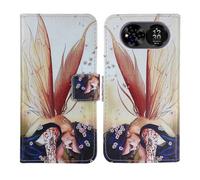 Tnviud Housse Case PU Cuir Cover Flip Etui Coque Protection Skin pour Condor Nova 80 Pro 6.67" (Wing Girl Design)