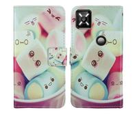 Tnviud Housse Case PU Cuir Cover Flip Etui Coque Protection Skin pour Crosscall Core M6 5.99" (Lovely Design)