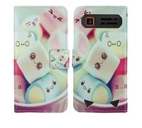 Tnviud Housse Case PU Cuir Cover Flip Etui Coque Protection Skin pour Gigaset GLX8 Plus 2.4" (Lovely Design)