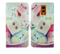 Tnviud Housse Case PU Cuir Cover Flip Etui Coque Protection Skin pour Hammer Energy X 5.5" (Lovely Design)