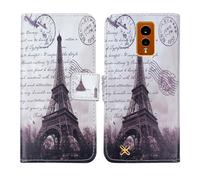 Tnviud Housse Case PU Cuir Cover Flip Etui Coque Protection Skin pour Hammer Energy X 5.5" (Stamp Tower Design)