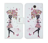 Tnviud Housse Case PU Cuir Cover Flip Etui Coque Protection Skin pour HMD 235 4G 2026 2.8" / Nokia 235 4G 2026 2.8" (Umbrella Girl Design)