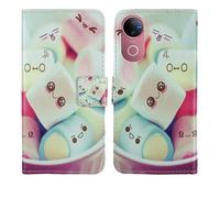 Tnviud Housse Case PU Cuir Cover Flip Etui Coque Protection Skin pour Jovi V50 6.77" (Lovely Design)