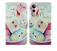 Tnviud Housse Case PU Cuir Cover Flip Etui Coque Protection Skin pour Jovi V50 Lite 5G 6.77" (Lovely Design)
