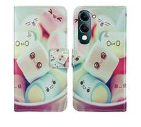 Tnviud Housse Case PU Cuir Cover Flip Etui Coque Protection Skin pour Jovi Y29s 5G 6.74" (Lovely Design)