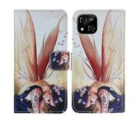 Tnviud Housse Case PU Cuir Cover Flip Etui Coque Protection Skin pour Logicom EZY 5" (Wing Girl Design)