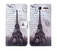 Tnviud Housse Case PU Cuir Cover Flip Etui Coque Protection Skin pour Logicom L-241 2.4" (Stamp Tower Design)