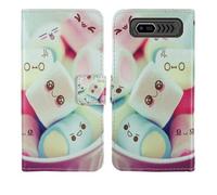 Tnviud Housse Case PU Cuir Cover Flip Etui Coque Protection Skin pour Logicom Le XTREM 60 2.4" (Lovely Design)