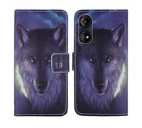 Tnviud Housse Case PU Cuir Cover Flip Etui Coque Protection Skin pour Logicom Smart Pro 6.7" (Wolf Design)
