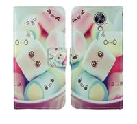 Tnviud Housse Case PU Cuir Cover Flip Etui Coque Protection Skin pour Maxcom MS572 4G 5.71" (Lovely Design)