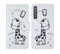 Tnviud Housse Case PU Cuir Cover Flip Etui Coque Protection Skin pour Onyx Boox Palma 2 Pro 6.13" (Giraffe Design)