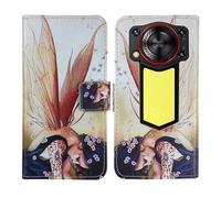 Tnviud Housse Case PU Cuir Cover Flip Etui Coque Protection Skin pour Oukitel WP53 / Oukitel WP53 S/Oukitel WP53 Pro 6.52" (Wing Girl Design)