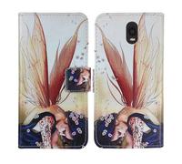 Tnviud Housse Case PU Cuir Cover Flip Etui Coque Protection Skin pour SHIFT5me / SHIFT5me Second Life 4.97" (Wing Girl Design)
