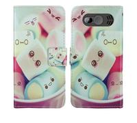 Tnviud Housse Case PU Cuir Cover Flip Etui Coque Protection Skin pour SPC Fortune 2 Max 2.4" (Lovely Design)