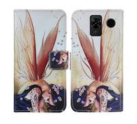 Tnviud Housse Case PU Cuir Cover Flip Etui Coque Protection Skin pour SPC Talk 2 / Talk 2 GO 1.77" (Wing Girl Design)