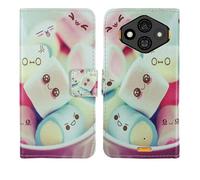 Tnviud Housse Case PU Cuir Cover Flip Etui Coque Protection Skin pour Ulefone RugKing 3 Pro 6.56" (Lovely Design)