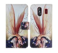 Tnviud Housse Case PU Cuir Cover Flip Etui Coque Protection Skin pour VOCA V140 2.4" (Wing Girl Design)