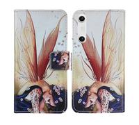 Tnviud Housse Case PU Cuir Cover Flip Etui Coque Protection Skin pour Xreal Beam Pro 6.5" (Wing Girl Design)