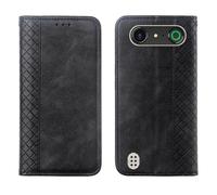 Tnviud Magnétique Cuir Housse Téléphone Case pour Doro Aurora A10 Premium Étui Cas Couverture Protecteur Cover Portefeuille Support à Rabat (Noir)