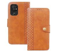 Tnviud TPU Silicone Housse Flip Etui Coquepour PU Cuir Case pour Doro 8100/8100 Plus / 8110/8110 Plus / 8210/8220 / 8200/8200 Plus Couverture Protecteur Cover Portefeuille (Brun)
