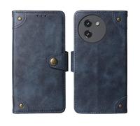 Tnviud Veritable Cuir Housse Téléphone Case pour DOOGEE Note 59 5G / Note 59 Pro+ / Note 59 Pro 6.75" Coque Étui Cas Couverture Protecteur Cover Portefeuille Antichoc Cover Case (Bleu)
