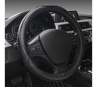 TNVYRFS Housses de volant de voiture en cuir de 38 cm - Accessoires d'intérieur de voiture universels - Rouge, bleu, noir (lot complet D)