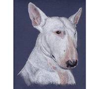 TNXEV Bull Terrier Chien DIY 5D Plein Diamant Peinture Animal Bull Terrier Chien Point De Croix Diamant Mosaïque Artisanat Broderie Couture 40x50cm