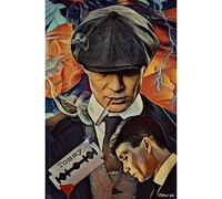 TNXEV Kit de peinture diamant 5D à faire soi-même, « Peaky Blinders », mosaïque, point de croix 3D, affiches de films, accessoires d'artisanat, cadeaux, décoration d'intérieur 30 x 40 cm