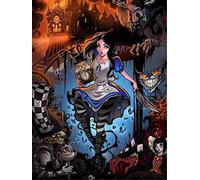 TNXEV Kit de peinture diamant à faire soi-même Alice au pays des merveilles Personnage d'anime 5D Broderie diamant rond Mosaïque Art déco fait à la main 40x50cm