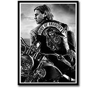 TNXEV Kits de peinture diamant 5D pour adultes, nouveau film Sons of Anarchy, broderie strass, portrait, point de croix, décoration murale pour la maison, cadeau 40 x 40 cm