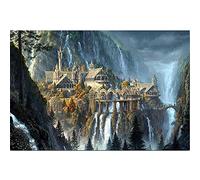 TNXEV Le Seigneur des Anneaux Château Diamant Broderie DIY Diamant Peinture Mosaïque Diamant Peinture 3D Point De Croix Diamant Image 40x50cm