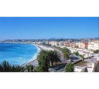 TNXEV Paysage français de Marseille DIY 5D Diamond Painting par numéro Kits uniques Décoration murale pour la maison Cristal Strass Décoration murale 40x50cm