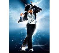 TNXEV Peinture au diamant 5D à faire soi-même, Michael Jackson, broderie, cristaux, strass, kits de peinture pour enfants, kits de peinture au cristal 11 30 x 40 cm