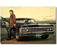 TNXEV Peinture au diamant Supernatural Sam et Dean Icônes de broderie au diamant Kits de point de croix Décorations murales de Noël pour la maison 50x60cm