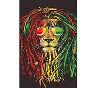 TNXEV Peinture diamant 5D à faire soi-même, Lion Bob Marley, broderie complète en strass, point de croix, art artisanal, toile, décoration murale, 40 x 50 cm