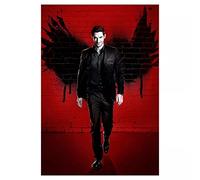TNXEV Peinture diamant 5D à faire soi-même « Lucifer » Affiche TV Broderie 3D Point de croix Strass Mosaïque Décoration d'intérieur Cadeau 30x40cm
