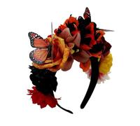 Tnxpumi Coiffe pour Halloween, Noël, Mexique, fleurs, papillon, bal masqué pour femme (3#)