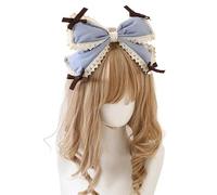 Tnxpumi Lolita Hide and Seek Series Coiffe de soubrette Coiffe Cosplay (pince à cheveux avec nœud bleu)