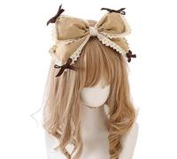 Tnxpumi Lolita Hide and Seek Series Coiffe de soubrette Cosplay (pince à cheveux avec nœud kaki)