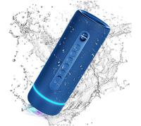 Tnz Sleek 8 Portable Bluetooth Speaker,Waterproof IP66,30W Powerful Sound,Deep Bass,Bluetooth 5.3,25H Battery Life,Stereo Pairing,RGB Lights (Blue)