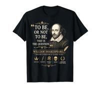 to Be, Or Not to Be, That is The Question Littérature Citation T-Shirt Graphique avec Valeur