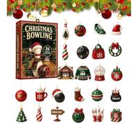 To Christmas Calendar 2D Acrylic Bowling Theme The Tree, And Use Its 24 D | Holiday Countdown For Home Room Apartment Workplace Dorm Holiday The Tree, And Use Its 24 Day Countdown As An Anticipation